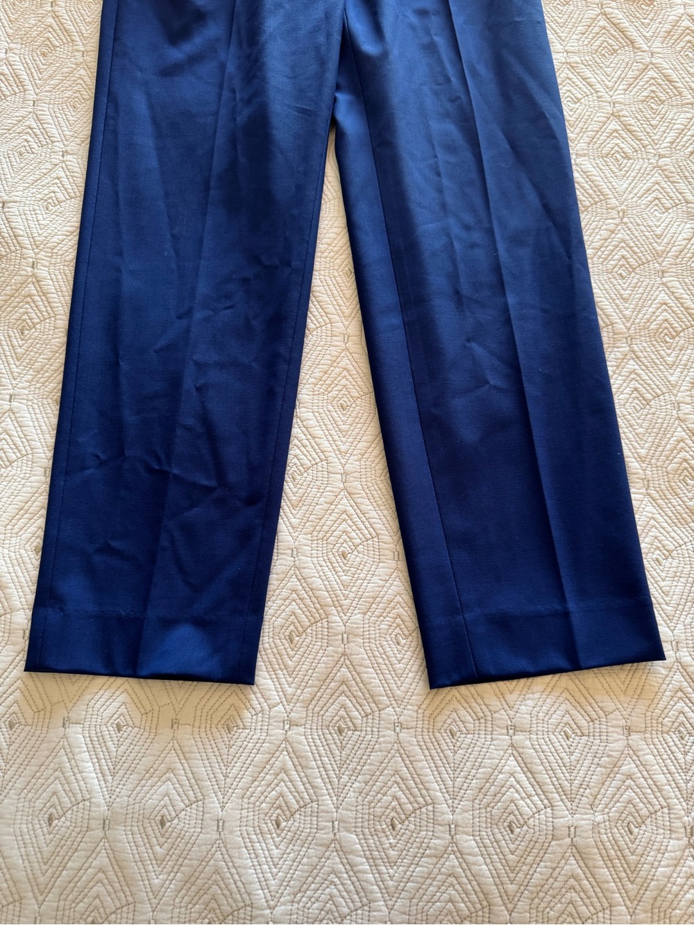 St. John Royal Blue Straight Leg Wool Blend Pants Womens Sz 4 - Picture 4 of 12